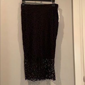 Zara black lace skirt